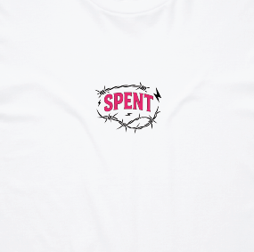 Spent Barb Tee - White